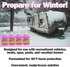 Splash RV/Marine Antifreeze, -50°F Freezing Point, 4 Pack, 4 Gallon