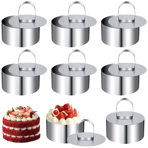 Cercle à Patisserie, 8 Pièces Emporte Pièce, 8cm Emporte-Pièces, Acier Inoxydable Emporte Piece...