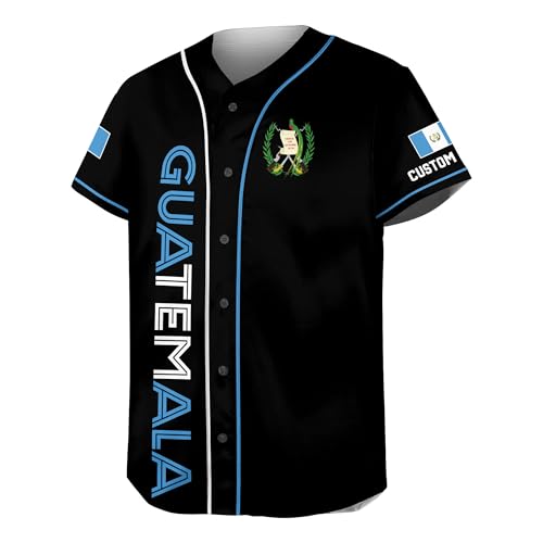 Personalized Guatemala Baseball Jersey Men, Guatemala Jersey Men, Guatemala Soccer Guatemala Jersey Baseball miniatura 5