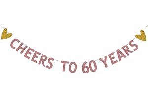 Cheers to 60 Years Banner for 60th Anniversary
