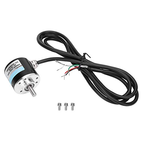 Codificador incremental bifásico AB, codificador rotatorio de eje sólido con velocidad de 3000-6000 RPM y frecuencia de 30 KHZ, codificador de 5-24 V CC para ingeniería y (400B)