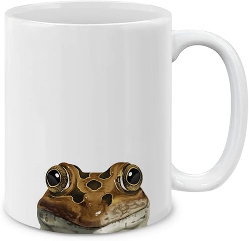 Vista 41 de MUGBREW Taza de té de cerámica de la taza de café de la llama del animal lindo, 11 OZ Alpaca,Bisonte de búfalo americano,Aves frailecillo