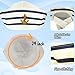 AICOC Sailor hat And Scarf Yachts Cap Halloween Costume Ship Caps Scarf Boat for Men Women Adjustable size Dressing up Party