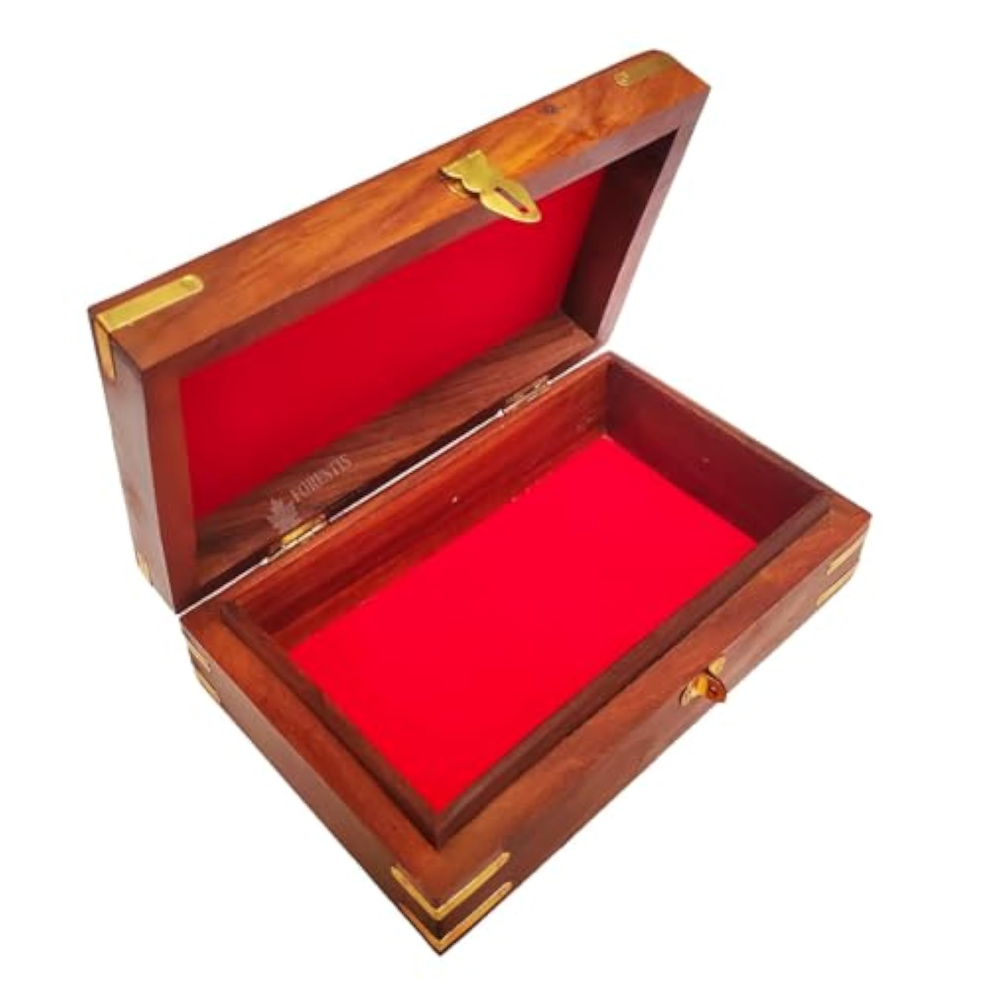 Brass-Filled Wooden OM Box for Good Luck