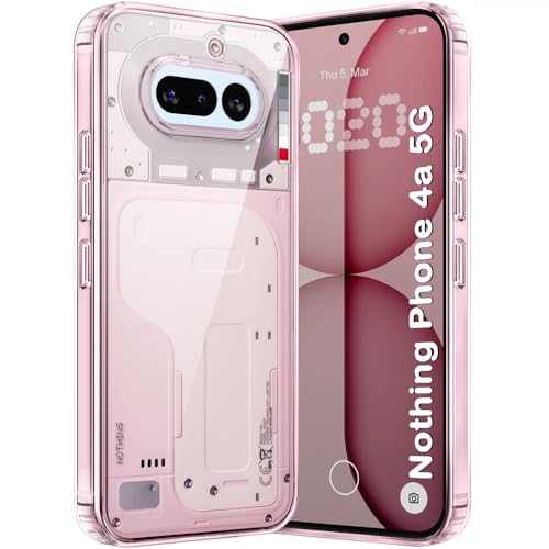 Image of TheGiftKart Ultra-Hybrid Crystal Clear Back Case Cover for Nothing Phone 4a 5G | Shockproof Design | Hard Back Cover Case for Nothing Phone 4a 5G (PC & TPU, Transparent)
