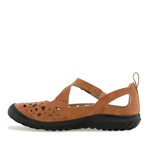 JBU Women's Bellerose Comfortable Adjustable Casual Floral Memory Foam APMA Accepted Mary Jane Walking Flat by JBU by Jambu - Used condition - Image 3