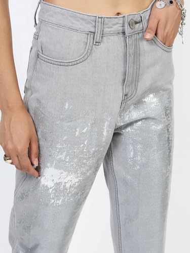 Image of Tokyo Talkies Women's Mom Fit Cropped Jeans| Mid-Rise| Jeans Pant