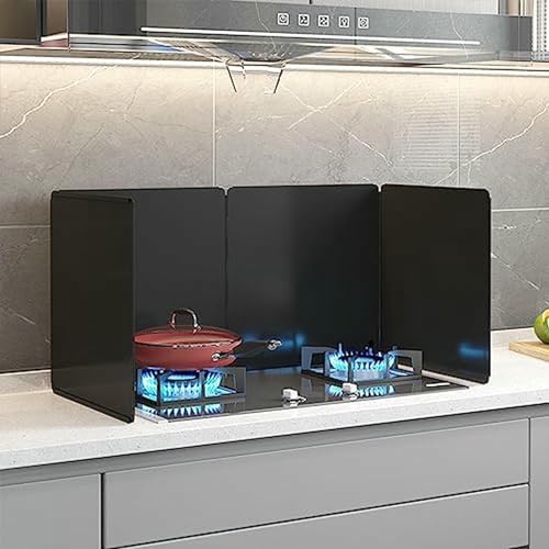 Genérico Protector antiviento y antisalpicaduras Plegable para hornilla de Camping, Rejilla antigrasa Antiadherente, Protector de Cocina portátil para cocinas de Gas, barbacoas, Cocina al Aire Libre