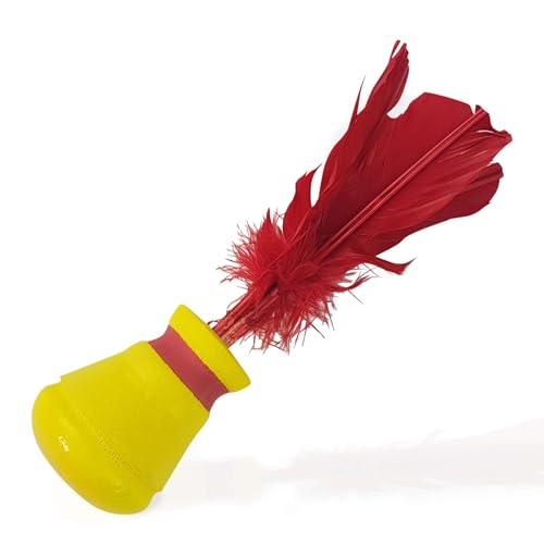 Tunturi Indiaca Pelota de Plumas, Unisex Adulto, Amarillo, Única