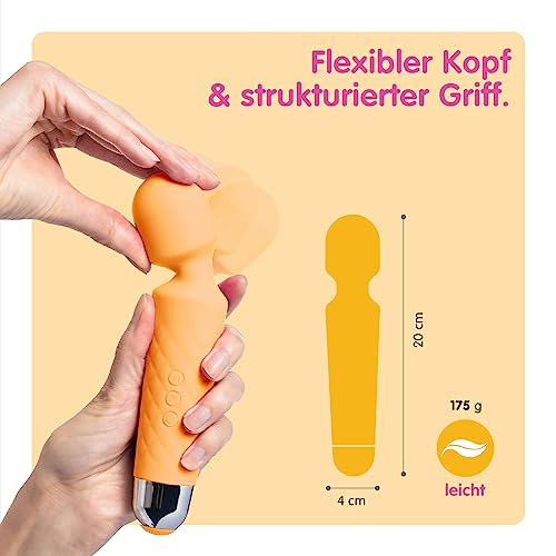 Vibrator für Frauen - Leises und Starkes Massagegerät + Akku - Sexspielzeug mit 20 Vibrationsmuster und 8 Geschwindigkeitsstufen - Kabelloser Dildo für Klitoris, G Spot - Oliver James (Hautfarben) – Bild 4