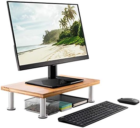 Amazon.com: KIVY Dual Monitor Riser with Integrated Metal Shelf ...