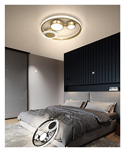 Ceiling chandelier LED moderne lustre de créateur rond or et noir
