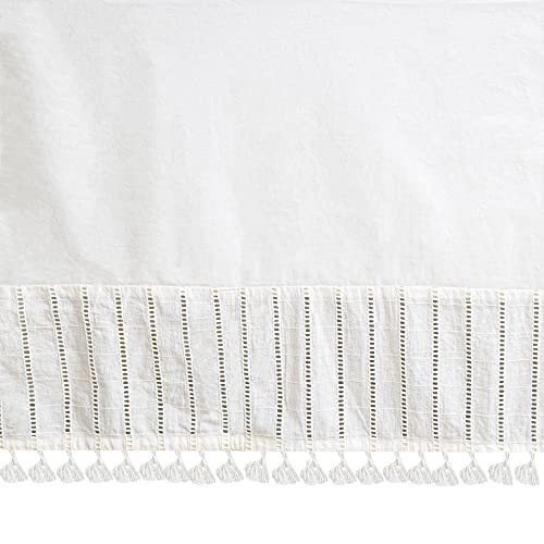 Crane Baby Wrap Around Bed Skirt For Crib, Cotton Crib Skirt For Boy's And Girl's Nursery, White, 28”W X 52”H X 16”D #TOP29