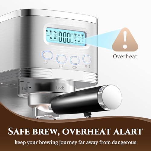 AMZCHEF-Espresso-Machines-20BAR-Espresso-Maker-with-Visual-LCD-Powerful-Milk-Frother-Temp-Customizable-Compact-Latte-Machine-for-Home-Gifts