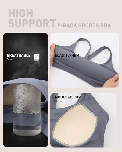 Image of RUNNING GIRL Sports Bras for Women, Molded Cup High Impact Sports Bra Workout Bras for Women High Support Racerback