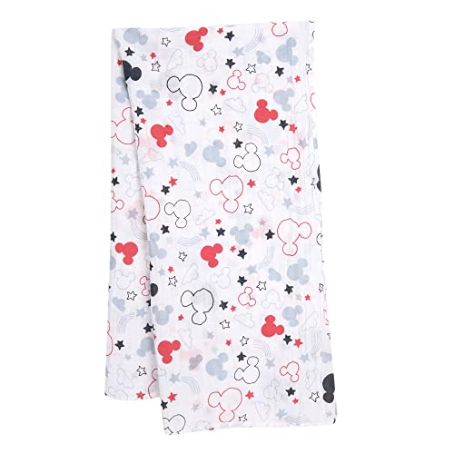 Image of Lambs & Ivy Disney Baby Mickey Mouse Muslin Swaddle Blanket & Plush Gift Set