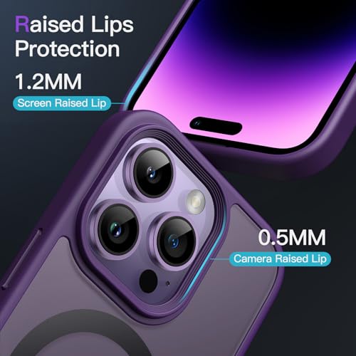 Image of JETech Magnetic Matte Case for iPhone 14 Pro Max, Deep Purple