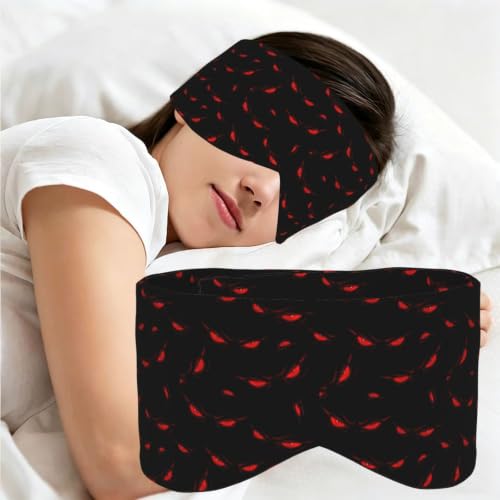 PPIKTC Eye Mask Full Coverage Reversible Evil Eyes Print