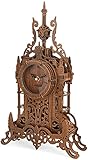 nicknack Hölzerne 3D Puzzle Modell Kit, Uhr Baukasten Holzhandwerk Kinder Puzzle Pädagogisches Spielzeug DIY Geschenk-Dunkel