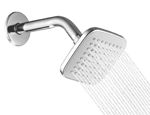 Image of JAGGER JAG203 Premium Grade Stainless Steel Square Shower Arm with Wall Flange (ROUND, 12 inch INCH)
