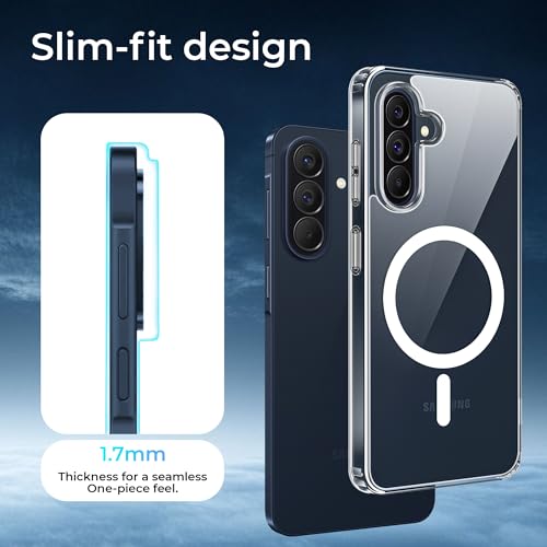 Image of A rtistque Clear Back Cover Case for Samsung Galaxy A57 5G | Compatible with Mag-Safe | Transparent Acrylic Armor | Shockproof TPU Protective Design | Samsung Galaxy A57 5G Back Cover - Transparent