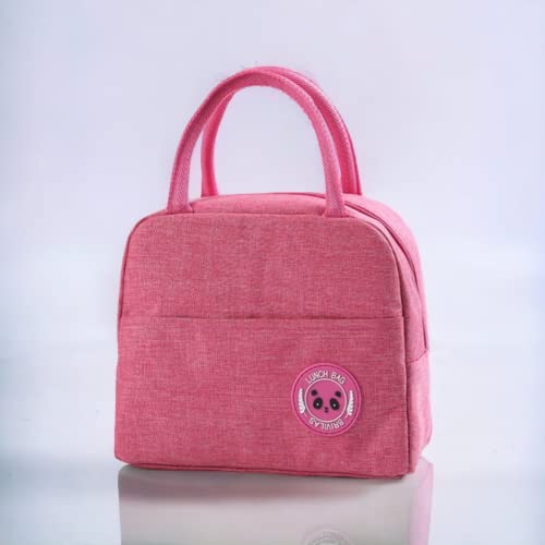 Lancheira Bolsa Marmiteira Térmica Reutilizável Trabalho Feminina Academia Prova de Vazamentos Rosa