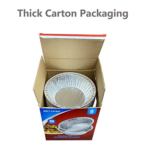 Waytiffer 50 Pack - Pie Pans 5 Inch,Mini Pie Tins Heavy-Duty Disposable Aluminum Foil Tart/Pie Pans For Baking Personal Mini Pies, Easily Stack & Store, Freeze & Reheat #TOP2