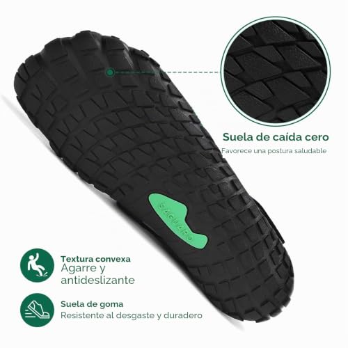 Miniatura 5 de Saguaro Hombre Barefoot Zapatillas Minimalistas Mujer Antideslizante Zapatos Barefoot Para Zero Drop Soles Chorro Gris, Gr.42 Eu