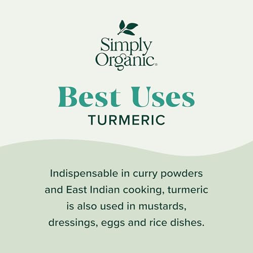 Image of Simply Organic Ground Turmeric Root, 2.38 Ounce, Distinct Aroma, Ginger & Pepper-Like Flavor, Kosher, Non GMO (Pack of 3)