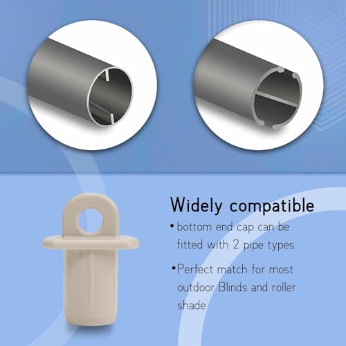 Estores de rolo de substituição universal para exterior/interior (kit de 3 peças elásticas com tampa