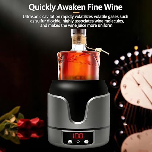 Décanteur électrique d'aération de vin avec 5 minuteries réglables, distributeur de vieillissement rapide pour restaurants et usage domestique