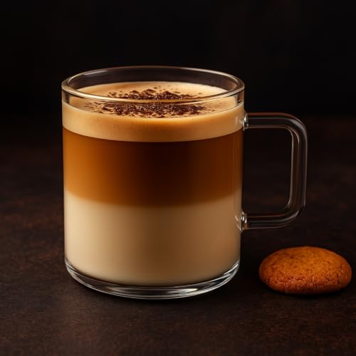 Wilmax England - Verres à thé et à café avec anse - Lot de 6 - 100 ml - Verres pour boissons chaudes et froides - Tasses en verre – vue 8