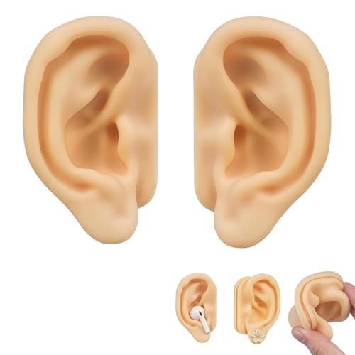 Image of 1 Pair Silicone Ear Model, Human Ear Model,Realistic Body Ear for Earrings Display,Ear Piercing Teaching,Exercise Display Props