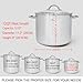 HOMICHEF 12 Quart LARGE Stock Pot with Glass Lid - NICKEL FREE Stainless Steel Healthy Cookware Stockpots with Lids 12 Quart - Mirror Polished Induction Pot - Commercial Grade Soup Cooking Pot