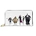 Produktbild XCNGG Hotel Transylvania Wallet RFID-Blockierung Echtes Leder Zip-Around Brieftaschen Geldbörse Reisetasche um Kartenhalter Organizer Clutch Bag
