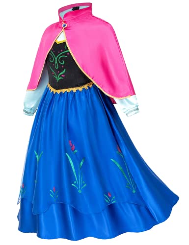 Dzyoleize Figurino Princesa Cosplay Vestido de Aniversário para Meninas de 3-8 Anos (as2, age, 7_yea