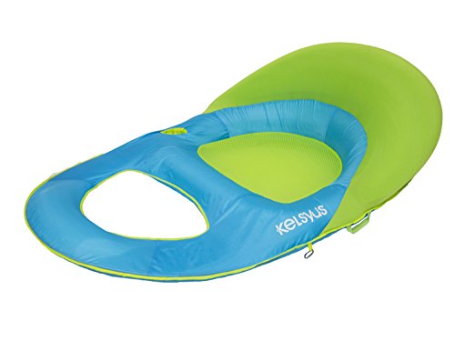 Kelsyus Deluxe Chaise Lounger- Aqua/ Lime Green