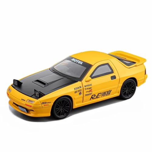 Image of Mashes Mazda RX7 Sports 1:32 Scale Metal Diecast Model with Pull Back Action, LED Lights, Sound, Openable Doors, Sports Car Collectible Toy for Kids, Car Enthusiasts (Multicolor)