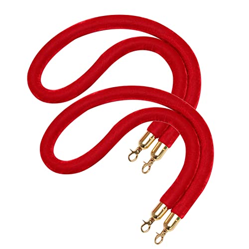 Corde de guidage en velours rouge pour cinéma et soirées VIP 2 Pcs