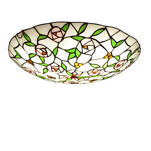 Plafonnier rétro E27 dimmable rond de 40 cm pour éclairage de chambre - 3