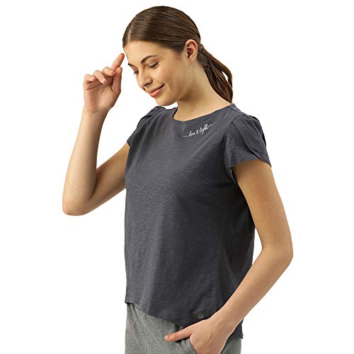 Image of Enamor Women's Solid Relaxed Fit T-Shirt