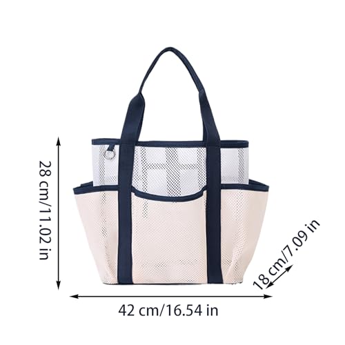 Beach Bag Organizer, Foldable Mesh Cosmetic Pouch, Lightweight Large Travel Makeup Storage Tote, Breathable Sand Proof Container, for Fishing, Yoga, Picnic, Vacation, Dorm2