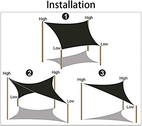 Toldo triangular con protección UV 98% y lona impermeable para verano 5