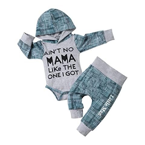 Toddler Infant Baby Boys Clothes Bear Long Sleeve Hoodie Tops Sweatsuit Pants Outfits Set - grey - 3-6 Months Cover