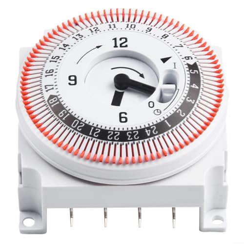Interruttore meccanico 24 ore timer pannello dispositivo di temporizzazione industriale con valutazione 16A 250V per applicazioni di orologi da parete per casa e giardino