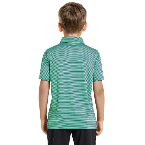 Boys Polo Shirts Short Sleeve Striped Performance Moisture Wicking Dry Fit Golf Shirts for Boys Youth Kids3