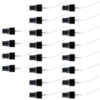 IWOWHERO 20 piezas Tapones de Pulverizador Spray Negro para Botellas Boquilla de Plástico Reutilizable Cabezal de Bomba Compatible con Botellas de Perfume y Alcohol Sin Fugas Pulverizador
