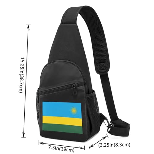 Rwanda Flag，Fashion One-Shoulder Bag，Anti-Theft Crossbody Shoulder Chest Bag4