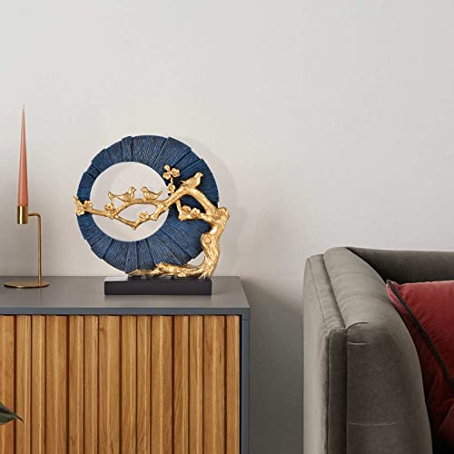 Ceckque Bird Statue Sculptures Home Decor Clearance Modern Unique Blue Gold Accents Home Decorations For Living Room Bedroom Entryway Table Figurines Accessories #TOP3
