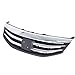 ALMULOO Front Bumper Grill Compatible with 2011-2012 Honda Accord Sedan 4 Door Upper Black Chrome Grille ABS Plastic Replacement for HO1200203 71121TA0A11